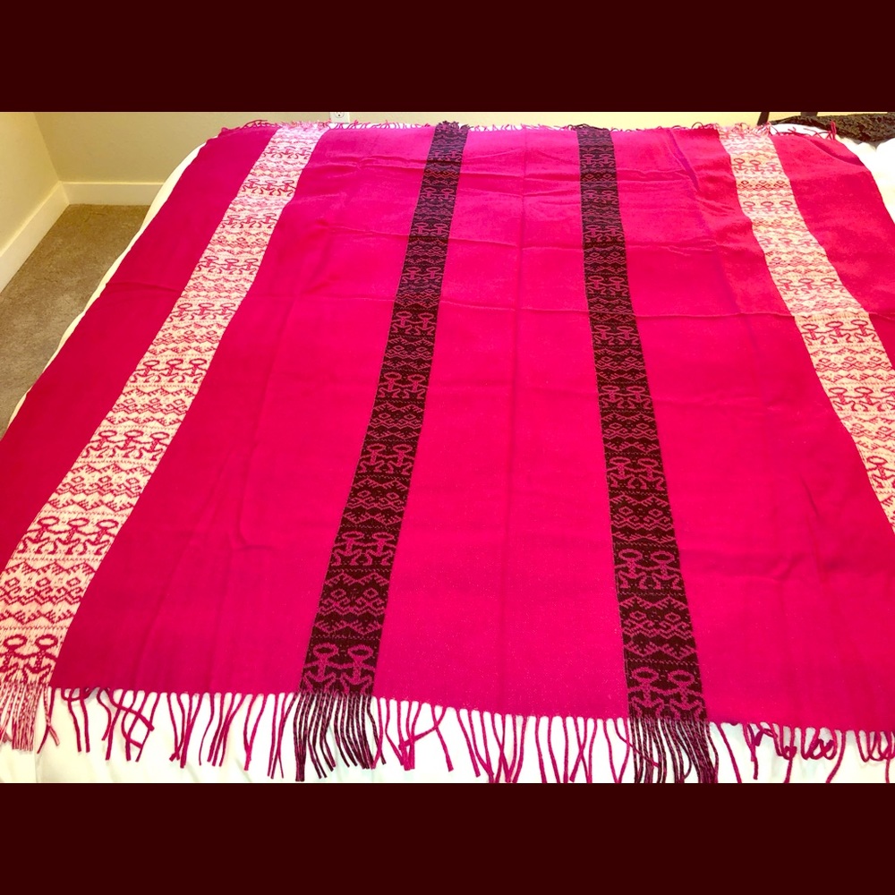 Stunning Pink Tribal Blanket And Wrap
